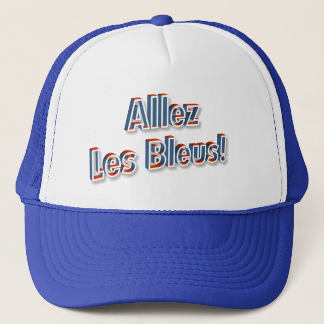 Boné De "azuis Allez Les!" chapéu (Frente)