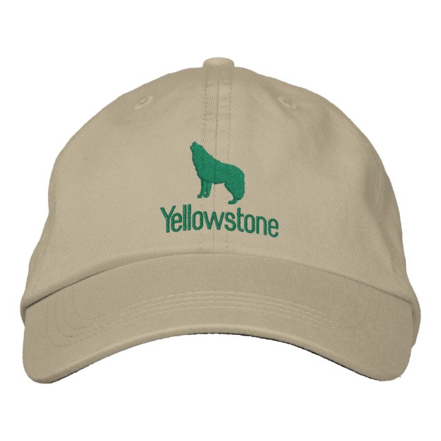 Boné de Baseball Bordado do Lobo Yellowstone (Frente)