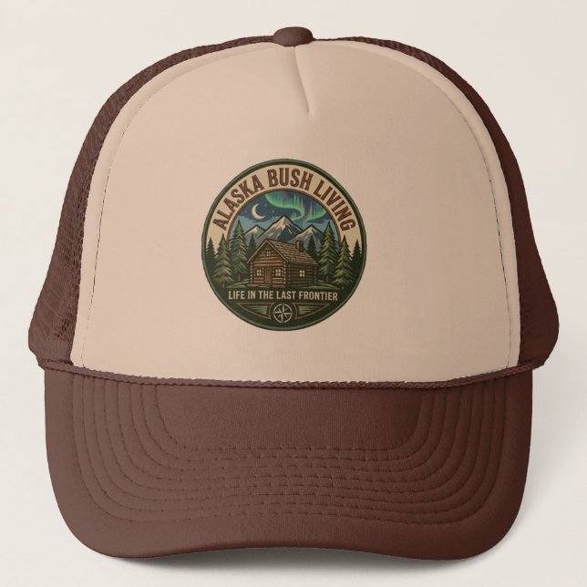 Boné de Beisebol Alaska Bush Living (Frente)
