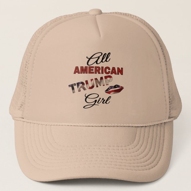 Boné de beisebol: All American Trump Girl (Frente)