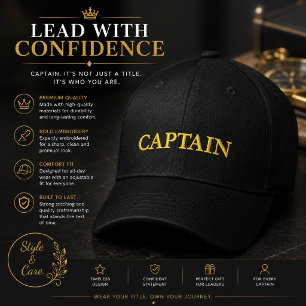 Boné de Beisebol Bordado CAPITÃO Personalizado