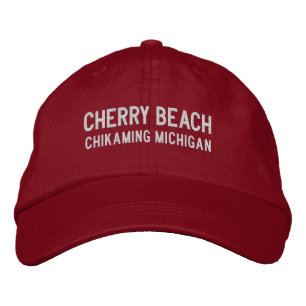 Boné de beisebol bordado Cherry Beach Michigan