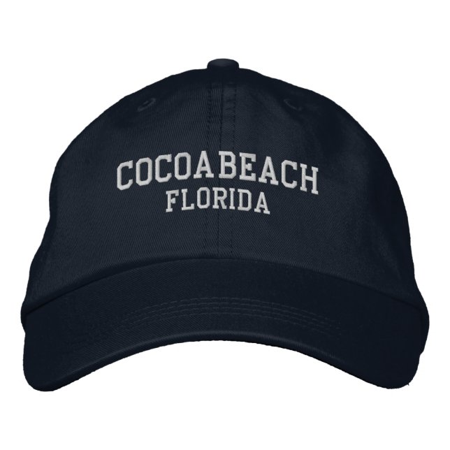 Boné de beisebol bordado Cocoa Beach Flórida (Frente)