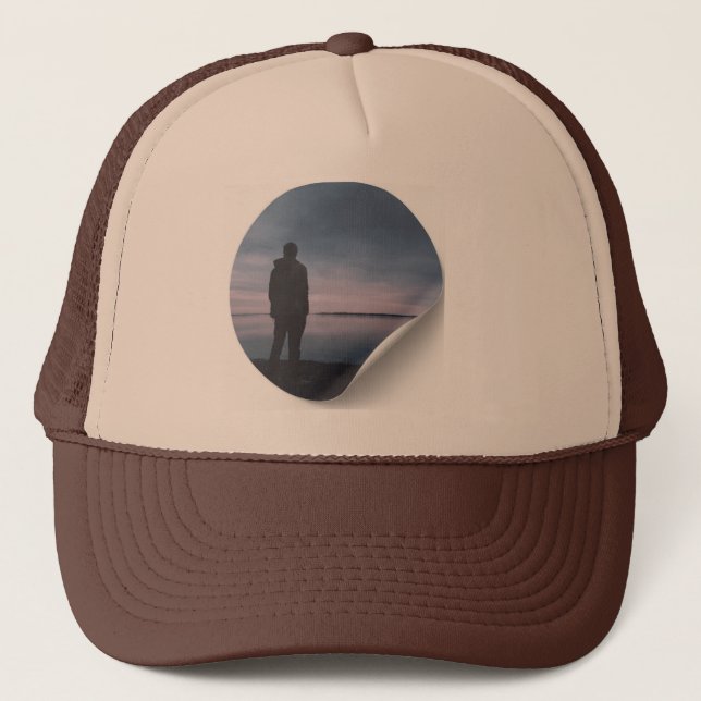 Boné de beisebol bordado com na moda "SOZINHO" - M (Frente)