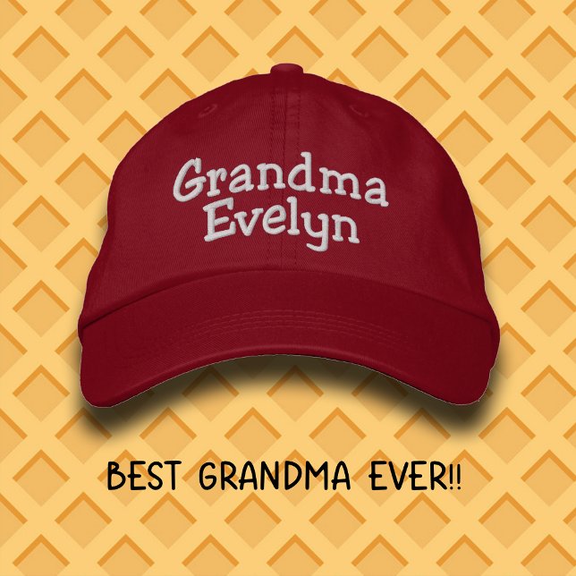 Boné de Beisebol Bordado com Nome Personalizado Vo (Great gift for Grandma's who enjoy fun in the sun with their grandkids!  #GiftForGrandma )