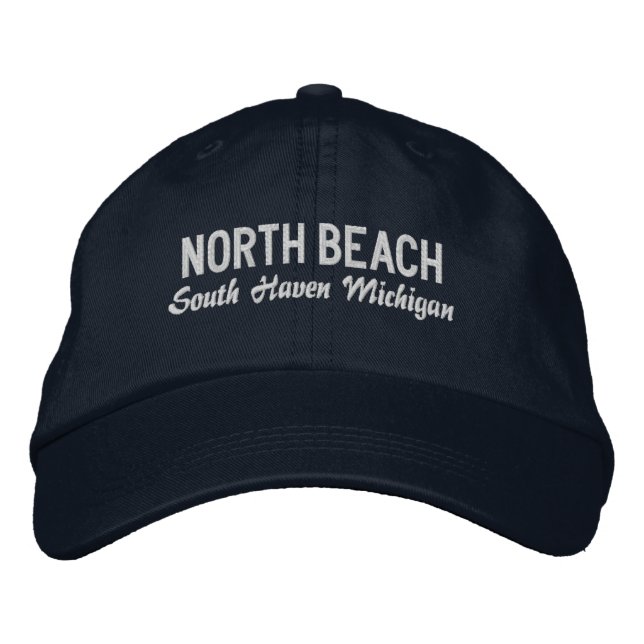 Boné de beisebol bordado North Beach Michigan (Frente)