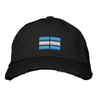Boné de beisebol bordado pela bandeira da Argentin