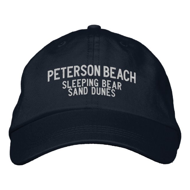 Boné de beisebol bordado Peterson Beach Michigan (Frente)