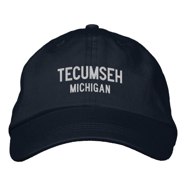 Boné de beisebol bordado Tecumseh Michigan (Frente)