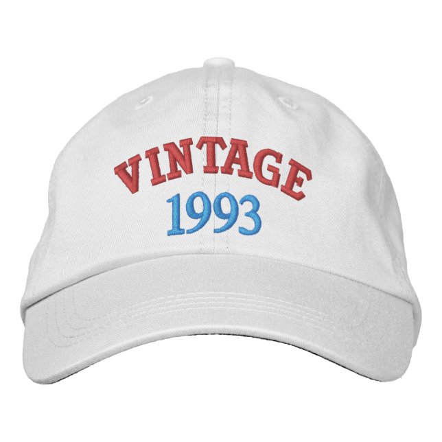 Boné de Beisebol Bordado Vintage Personalizado (Frente)