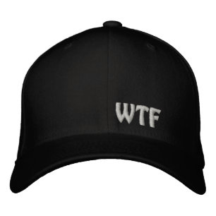 Boné de beisebol bordado WTF Flexfit de lã