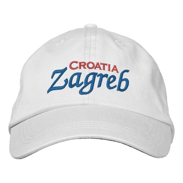 Boné de beisebol bordado Zagreb Croácia (Frente)