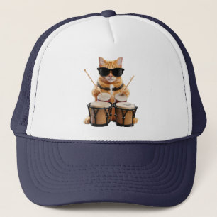Boné de beisebol Cute Tabby Bongos