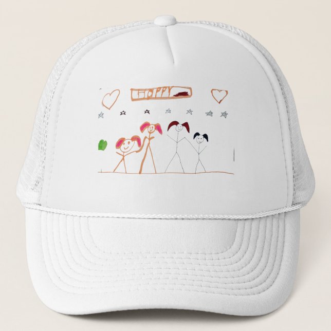 Boné de beisebol de amizade com desenho infantil d (Frente)