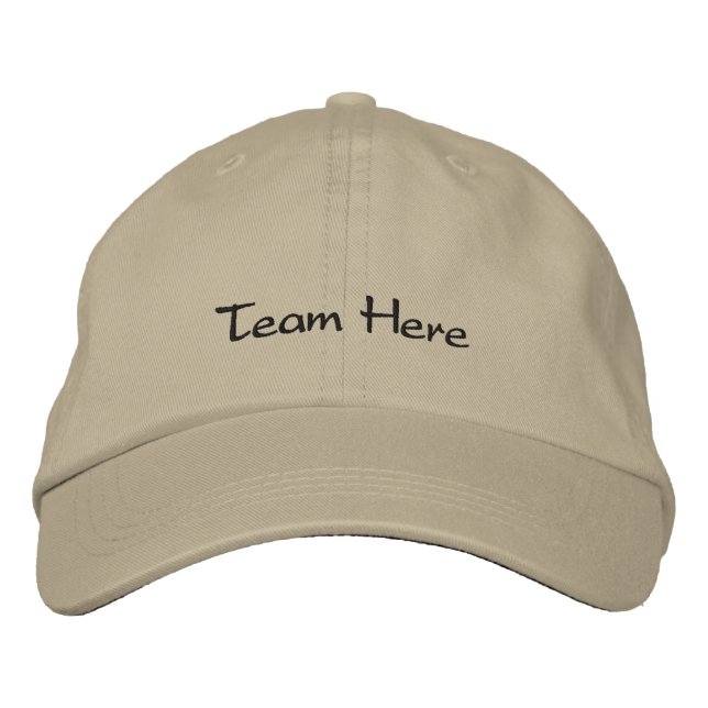 Boné de beisebol de equipe bordado personalizado (Frente)
