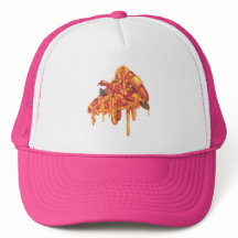 Boné de beisebol de pizza