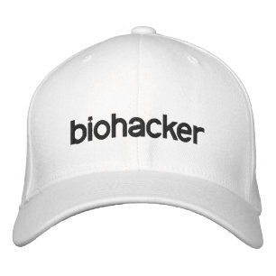 boné de beisebol do bio hacker branco