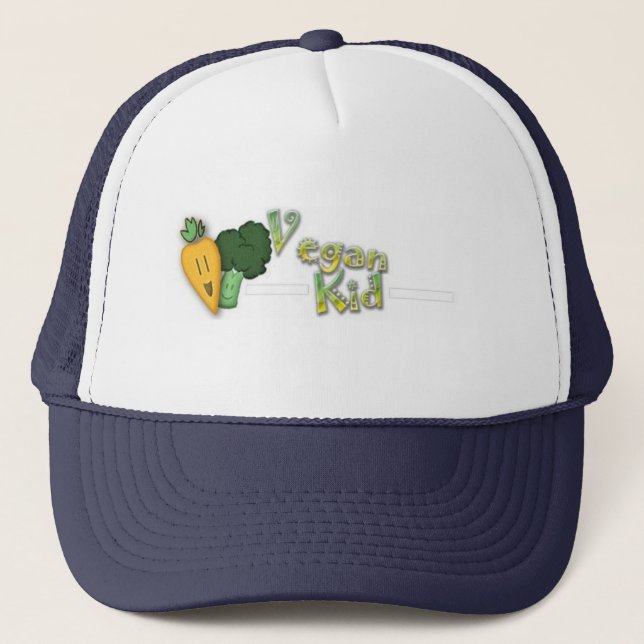 Boné de beisebol do miúdo do Vegan (Frente)