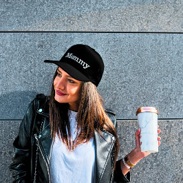 Boné de beisebol em bordado preto afligido para ma