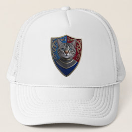 Boné de beisebol Escudo Gato Tabby Cinza