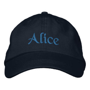 Boné de beisebol personalizado Alice Azul