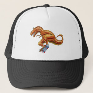 Boné de beisebol T-rex no skate