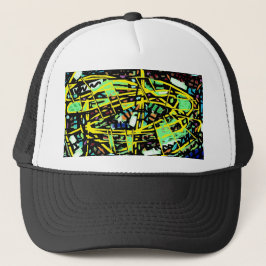 Boné de caminhoneiro abstrato para pai, crianças e