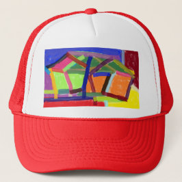 Boné de caminhoneiro abstrato para pai, filhos e c