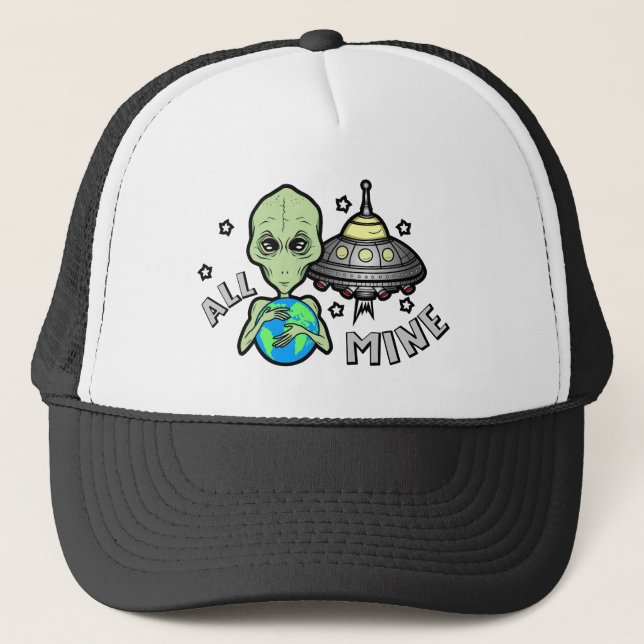 Boné de Caminhoneiro Alien Tudo Meu (Frente)