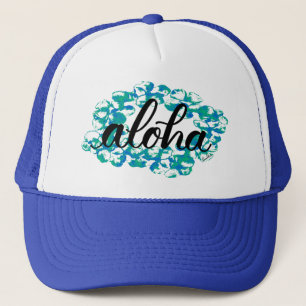 Boné de Caminhoneiro Aloha Plumeria Lei