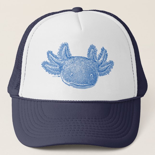 Boné de Caminhoneiro Axolotl - AZUL (Frente)
