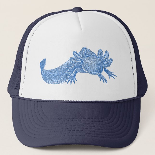Boné de Caminhoneiro Axolotl - AZUL (Frente)