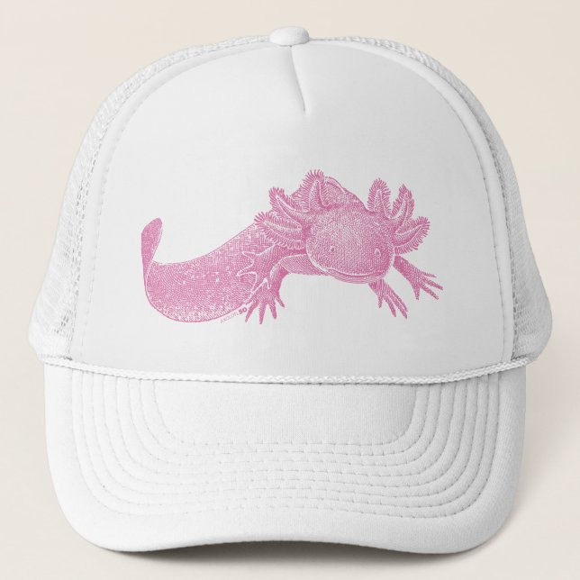 Boné de Caminhoneiro Axolotl - ROSA (Frente)