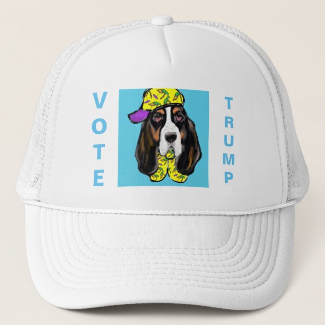 Boné de Caminhoneiro Basset Hound (Frente)