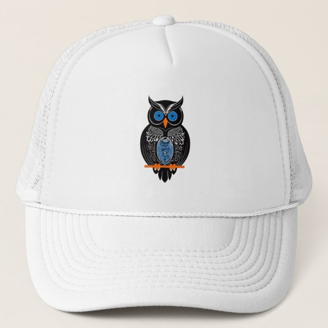 Boné de Caminhoneiro Black Owl (Frente)