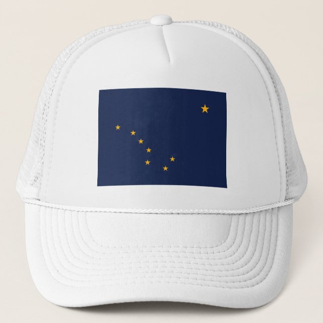 Boné de Caminhoneiro com a Bandeira do Alasca (Frente)