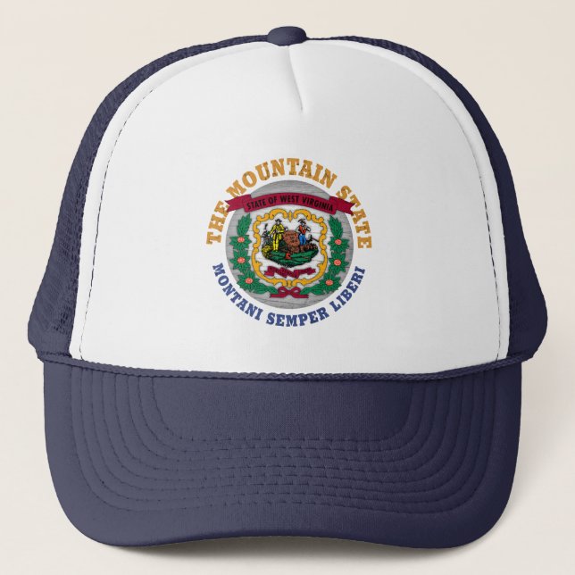 BONÉ DE CAMINHONEIRO COM A BANDEIRA DO ESTADO DE W (Frente)