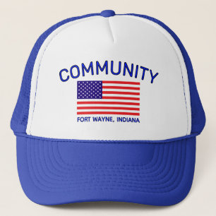 Boné de Caminhoneiro com Bandeira dos Estados Unid