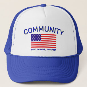 Boné de Caminhoneiro com Bandeira dos Estados Unid