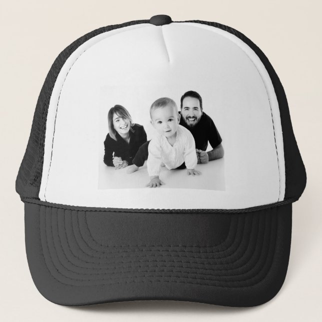 Boné de Caminhoneiro com Foto Personalizada da Fam (Frente)