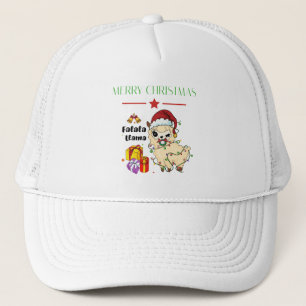 Boné de Caminhoneiro com Llama de Natal
