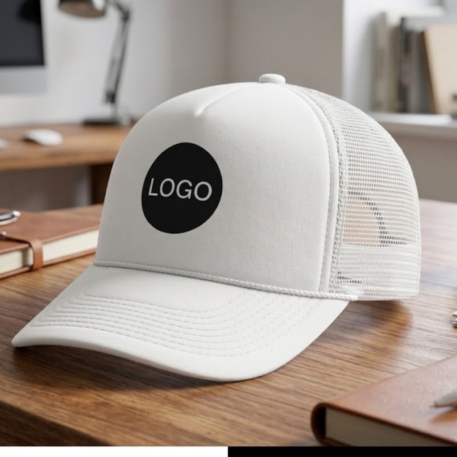 Boné de Caminhoneiro com Logotipo Empresarial (Mar (company logo hats)