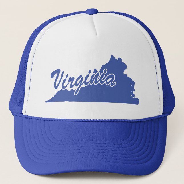 Boné de Caminhoneiro com o Estado da Virgínia (Frente)