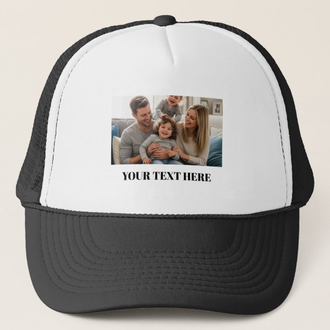 Boné de Caminhoneiro com Texto Personalizado de Fo (Frente)