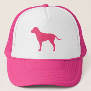 Boné de Caminhoneiro de Cachorro Rosa Quente
