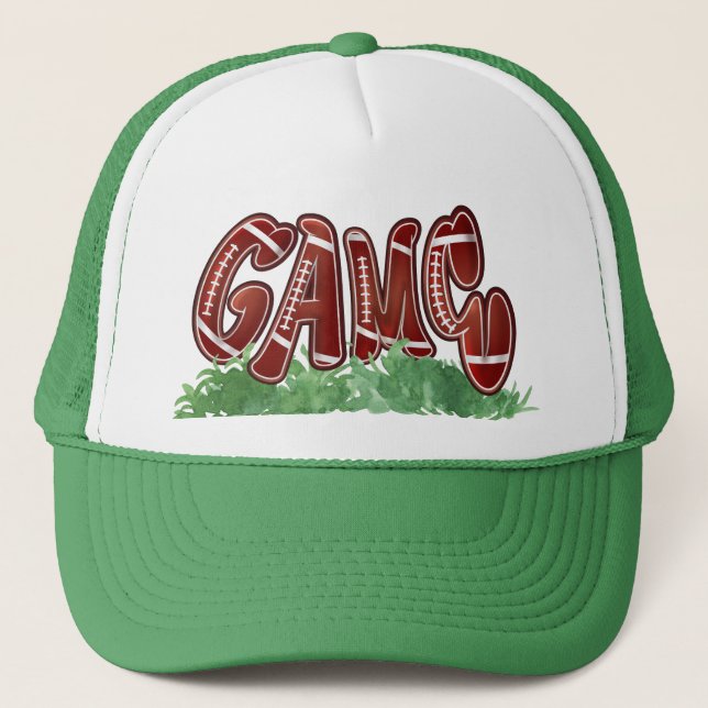 Boné de Caminhoneiro de Futebol Retro Game Day - V (Frente)