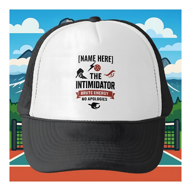 Boné de Caminhoneiro de Pickleball com Nome Person (PICKLEBALL PERSONALIZED NAME TRUCKER HAT)