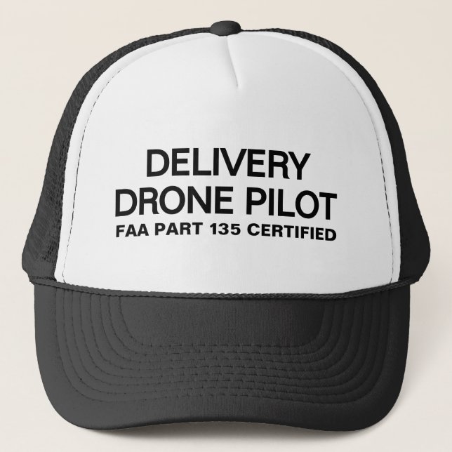 Boné de Caminhoneiro de Piloto de Drone de Entrega (Frente)