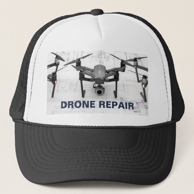 Boné de Caminhoneiro Drone Repair™ (Frente)