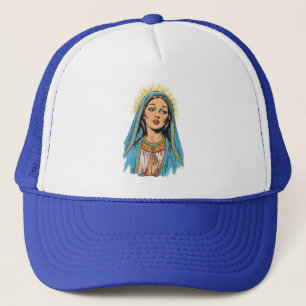 Boné de Caminhoneiro Estilo Retrô Virgem Maria